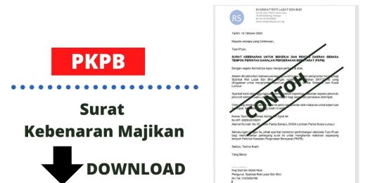 Contoh Surat Kebenaran Bekerja Daripada Majikan Semasa PKPB