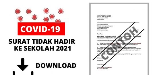 Surat Tidak Hadir Sekolah 2021 - Bimbang Covid-19