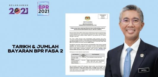Tarikh dan Jumlah Bayaran Bantuan Prihatin Rakyat (BPR) Fasa Ke-2